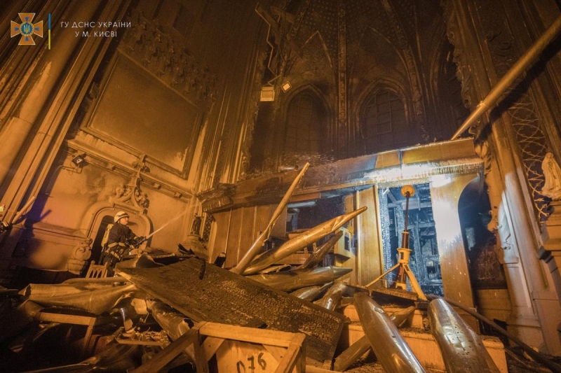 Пожар в костеле Святого Николая: Ткаченко рассказал о ходе восстановительных работ